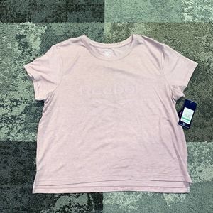 Reebok Glow Vector Crop Tee Purple Short Sleeve Activewear Shirt NEW XL